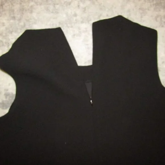 NA Carmen Marc Valvo Black Side Eyelet Shrunken Sleeveless Dress Top Sz S - Picture 8 of 9
